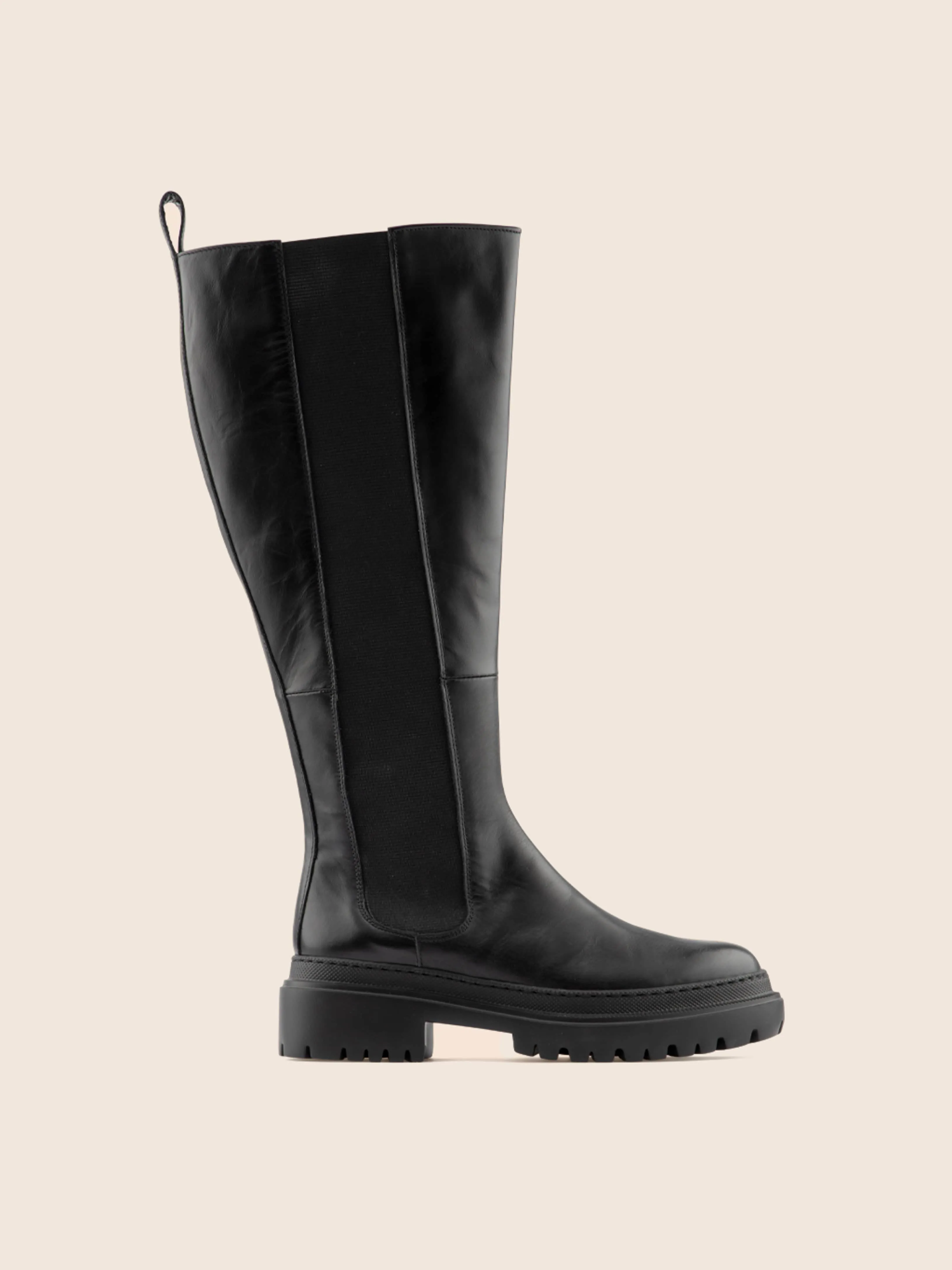 Monza Wide Black Unlined Boot Low Maintenance