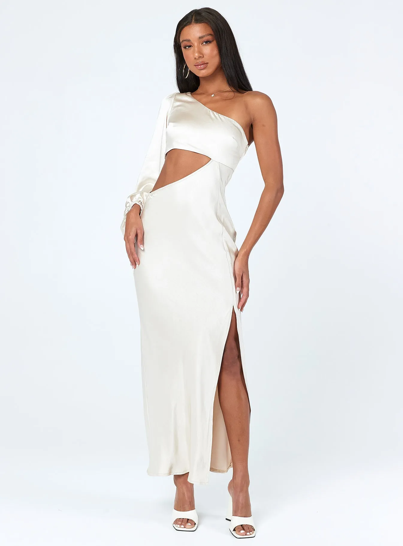 Dainty Finish Cozy Tones Karter Maxi Dress Champagne