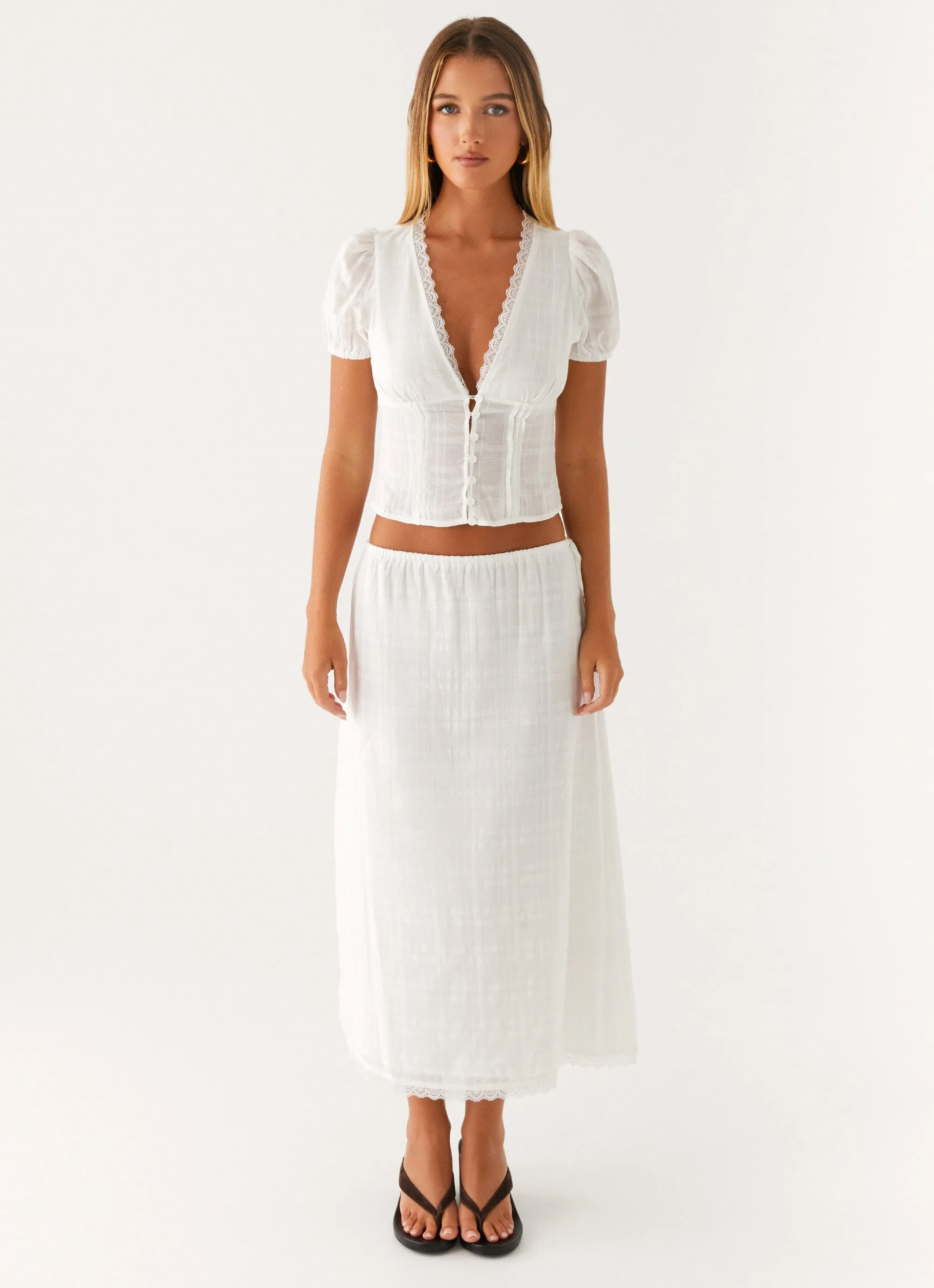 Weekend Smart Look Comfy Fit Sweet Lullaby Button Up Shirt - White