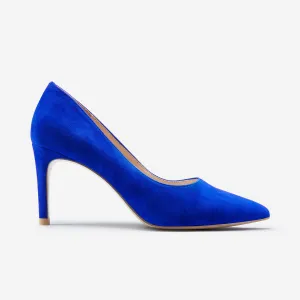 Nemesis 78mm Heel | Cobalt Blue Suede Statement Color