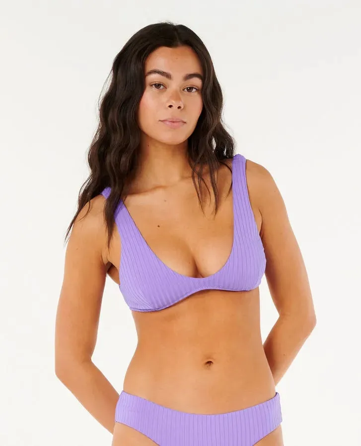 Non Irritating Seams Dynamic Contour Fit Rip Curl Womens Bikini Top Premium Surf Bralette