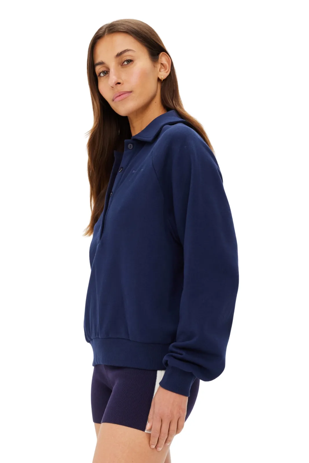 Weekend Sporty Collared Elle Polo, Navy