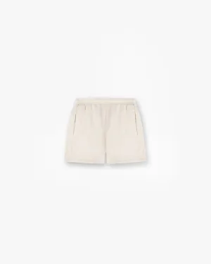 Multi Panel Cut Owners Club Short - Oat Milk