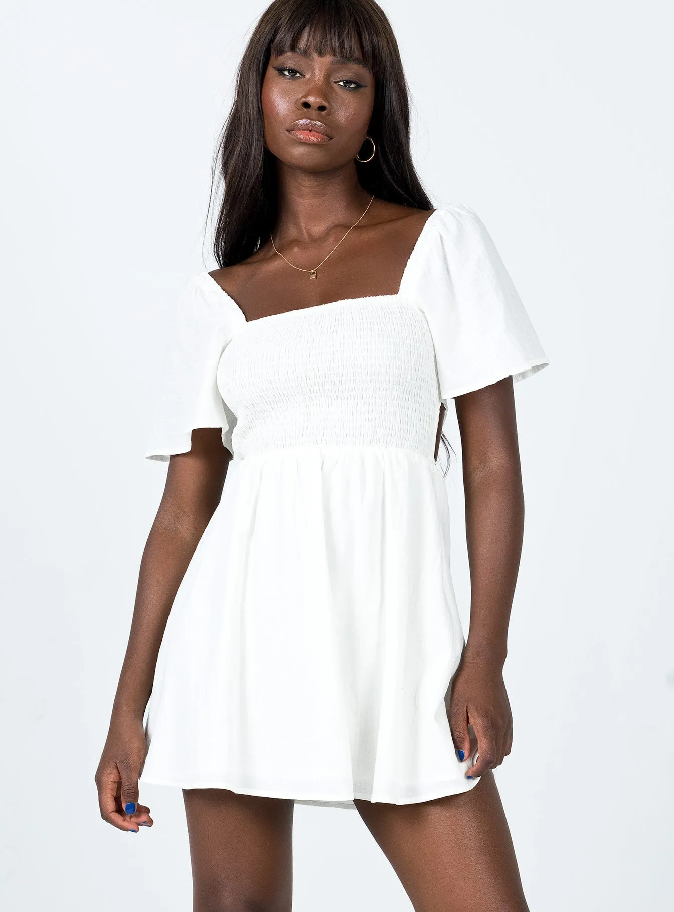 Summer Nights Mini Dress White Cool Simplicity