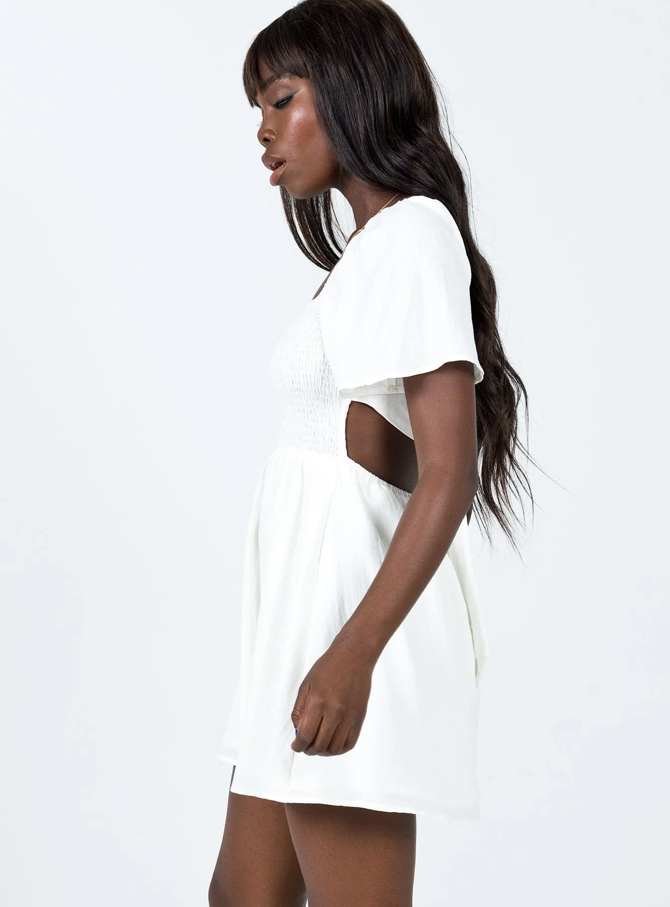 Lounge Outfit Minimalist Fit Summer Nights Mini Dress White