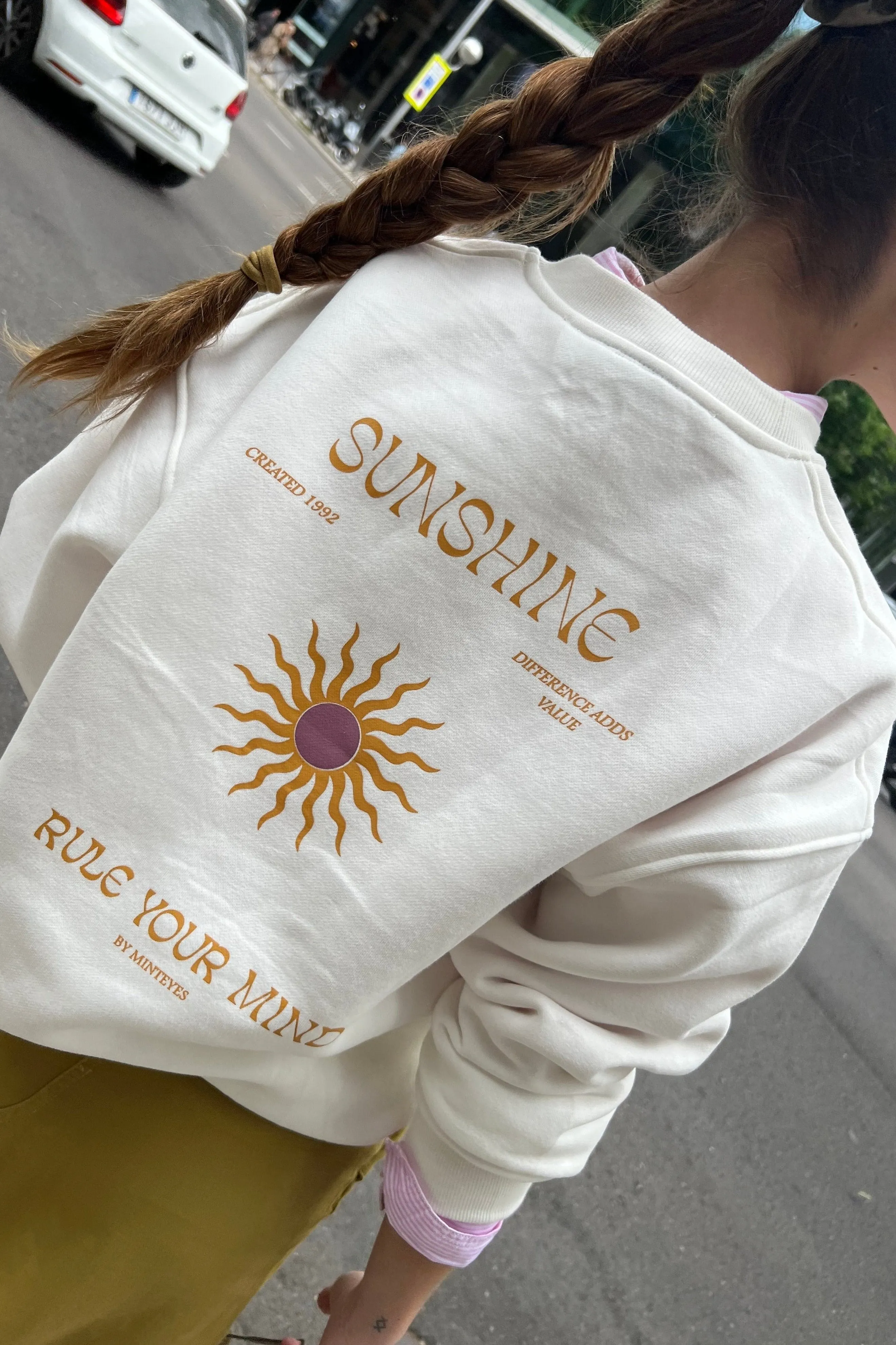 goes with high heels Sunshine sweatshirt