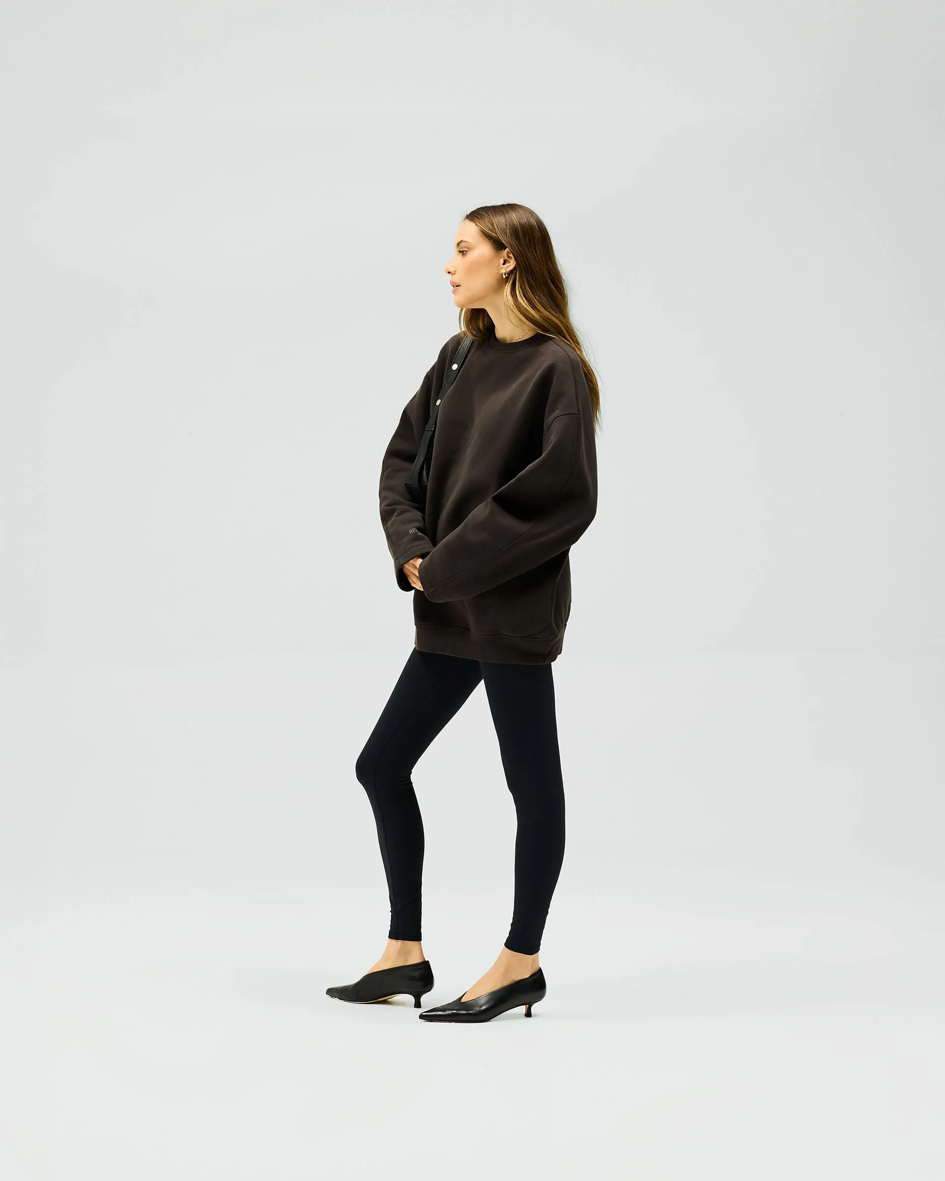 Fresh Relaxed Cozy Texture Owners Club Relaxed Sweater - Black Coffee