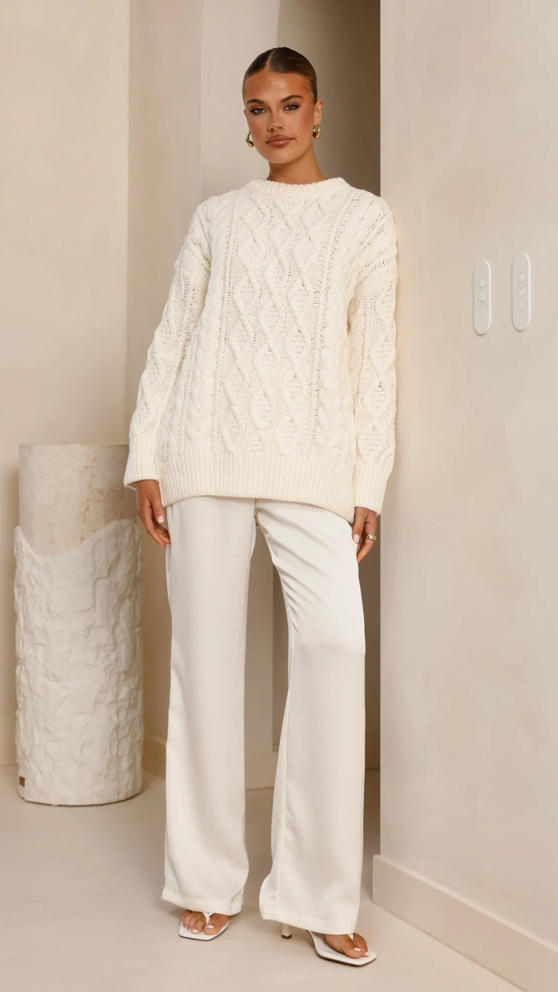 Valentina Knit Sweater - Cream No Season