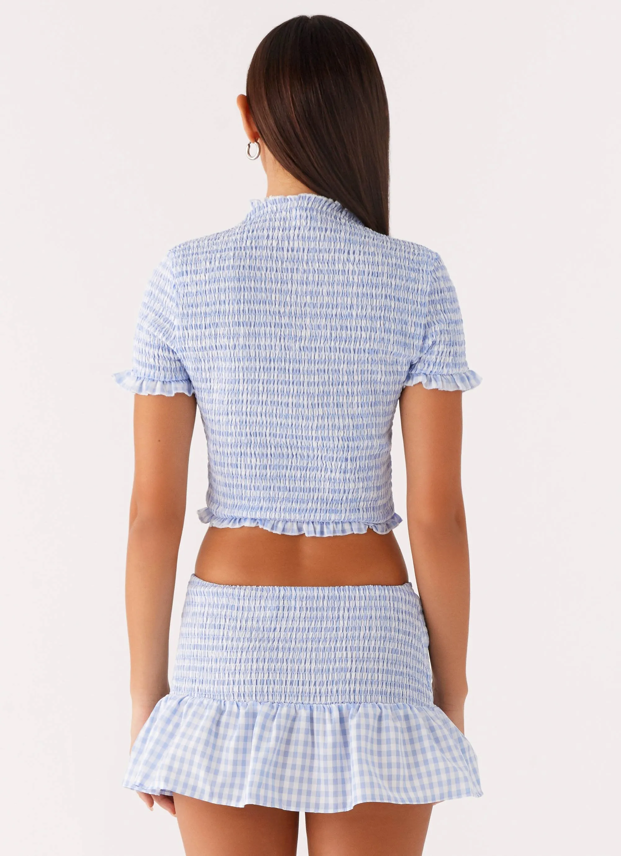 UV protection layer Sweetest Pie T-Shirt - Baby Blue Gingham