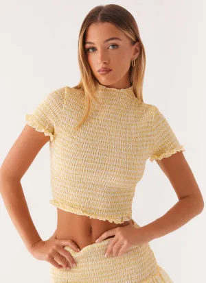 Soft Lining Sweetest Pie T-Shirt - Yellow Gingham