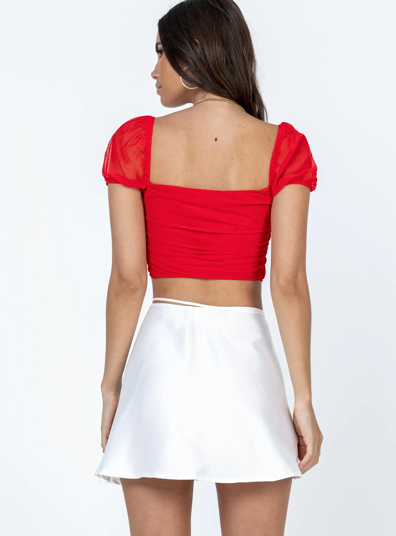 Skylar Mini Skirt White Outfit Mood Layered Style