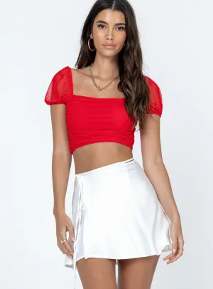 Skylar Mini Skirt White Airy Feel