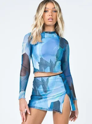 Felicity Mini Skirt Blue Sleek Appeal