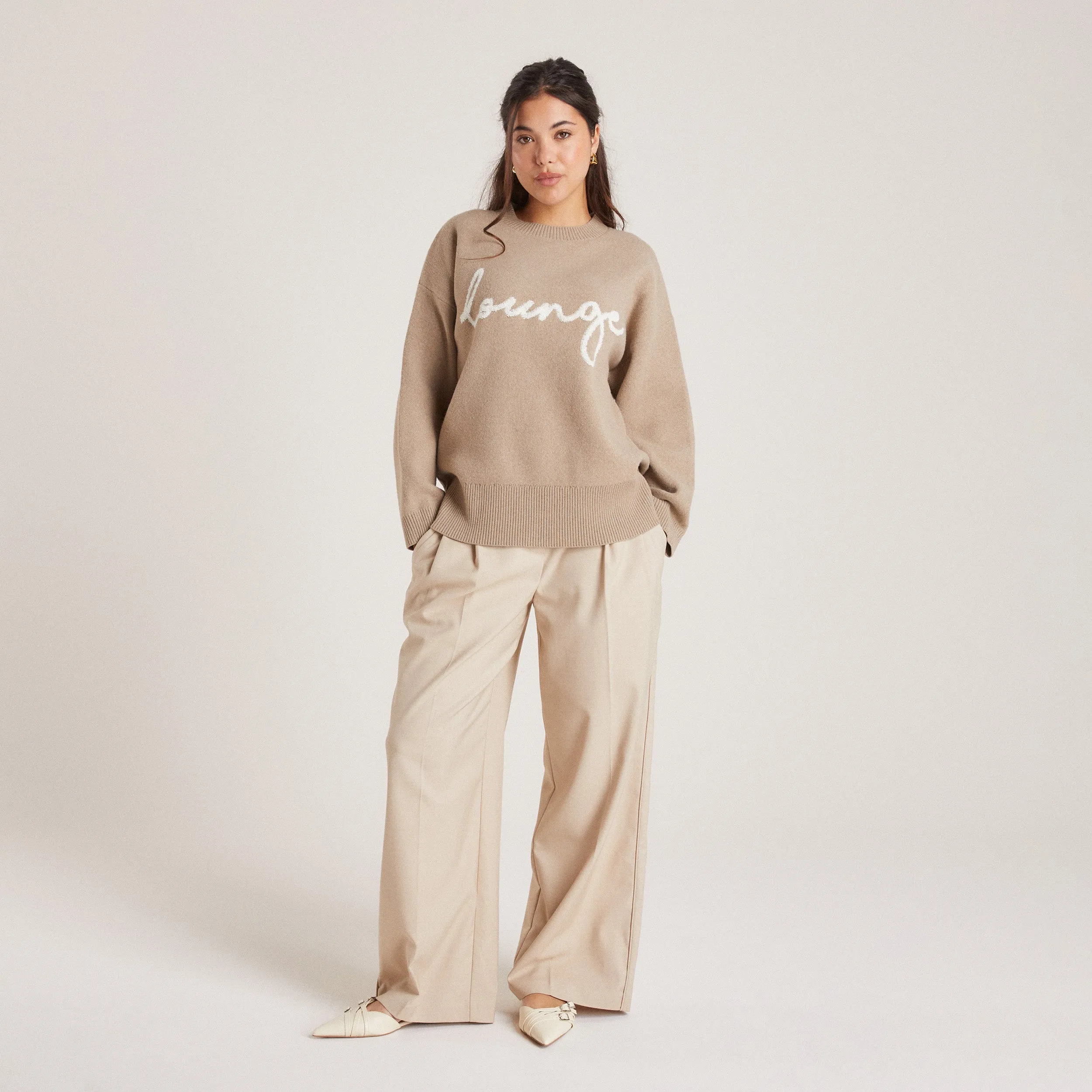 LowProfileWaistband Tailored Pants - Bread