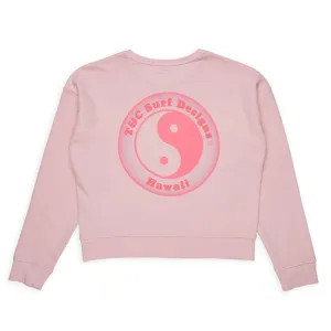 T&C Surf Designs Women YY Crew Sweat- Washed Rose product gemstone luxury