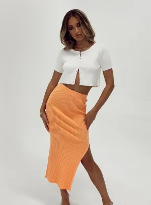 Quiet Style Tanna Midi Skirt Orange