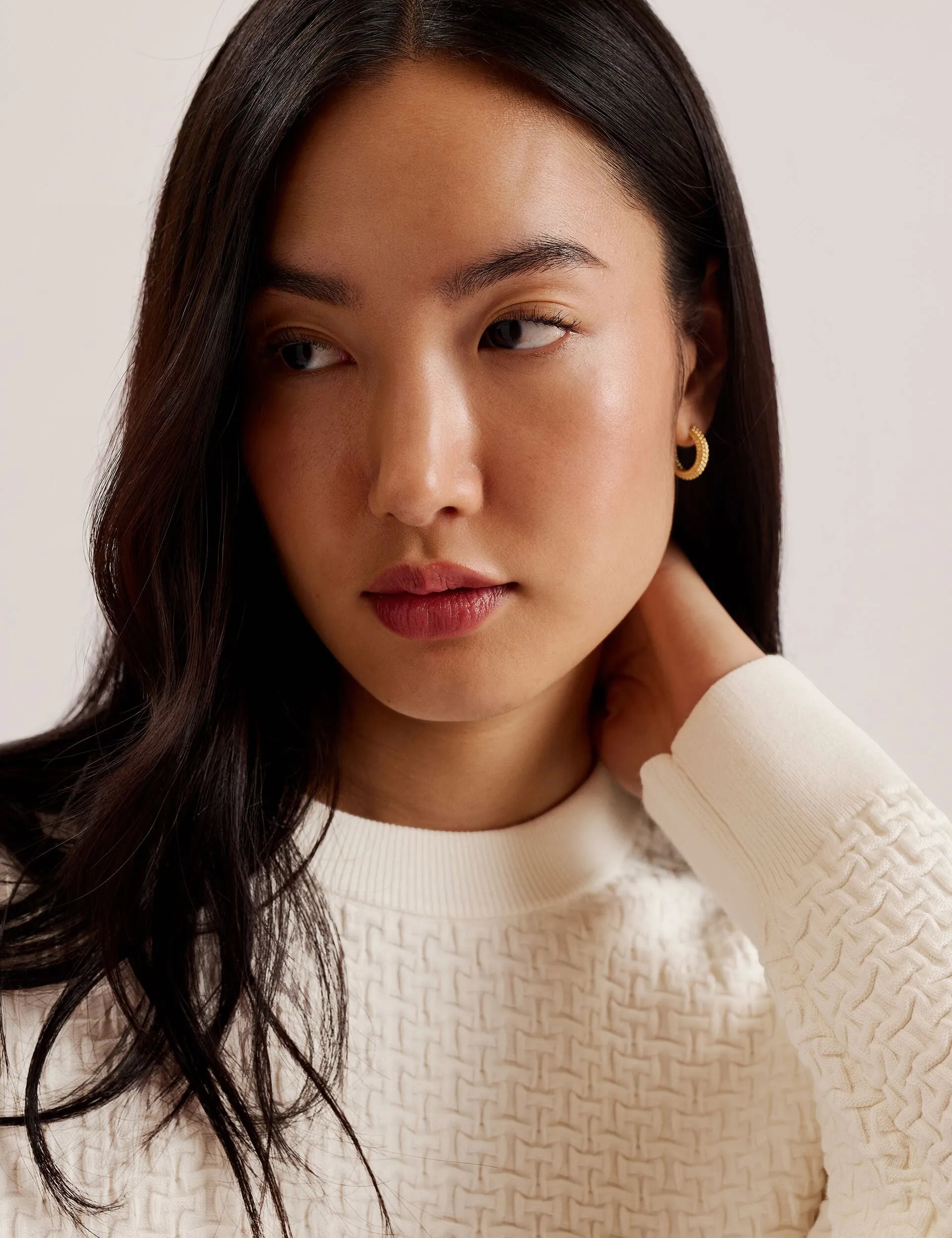 Soft Ribbed Texture Durable Elasticity TEDTYY | IVORY