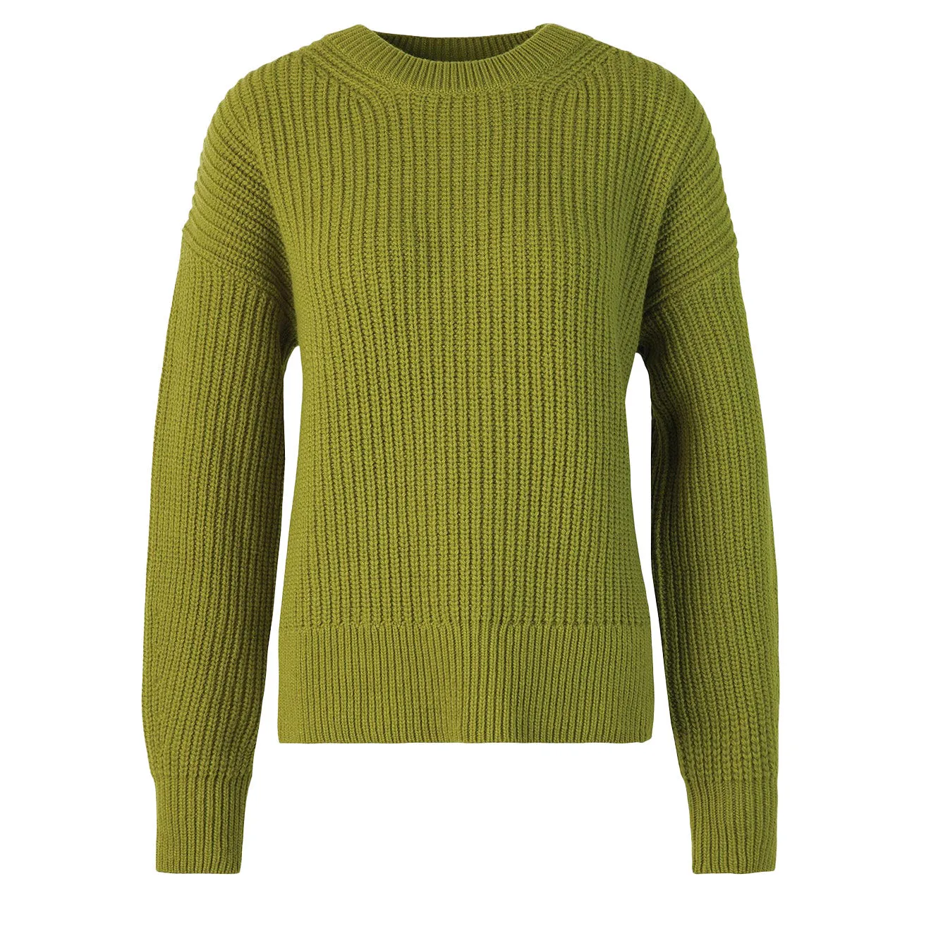 Barbour Womens Horizon Knitted Jumper Meadow DoubleLayered Hem Soft Apparel