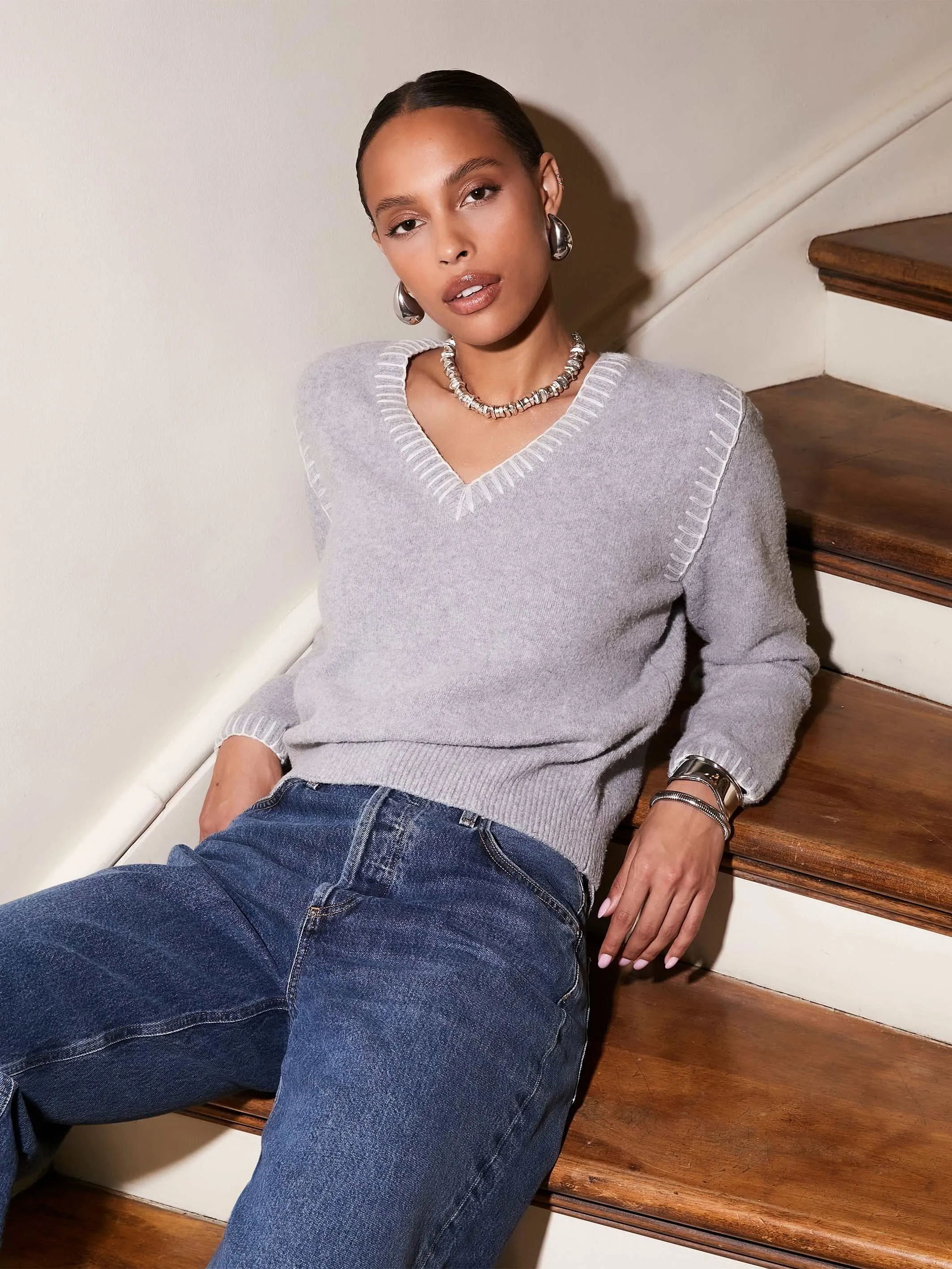 Ali Edge Stitch Sweater FadeResistant Dye Cold Comforted