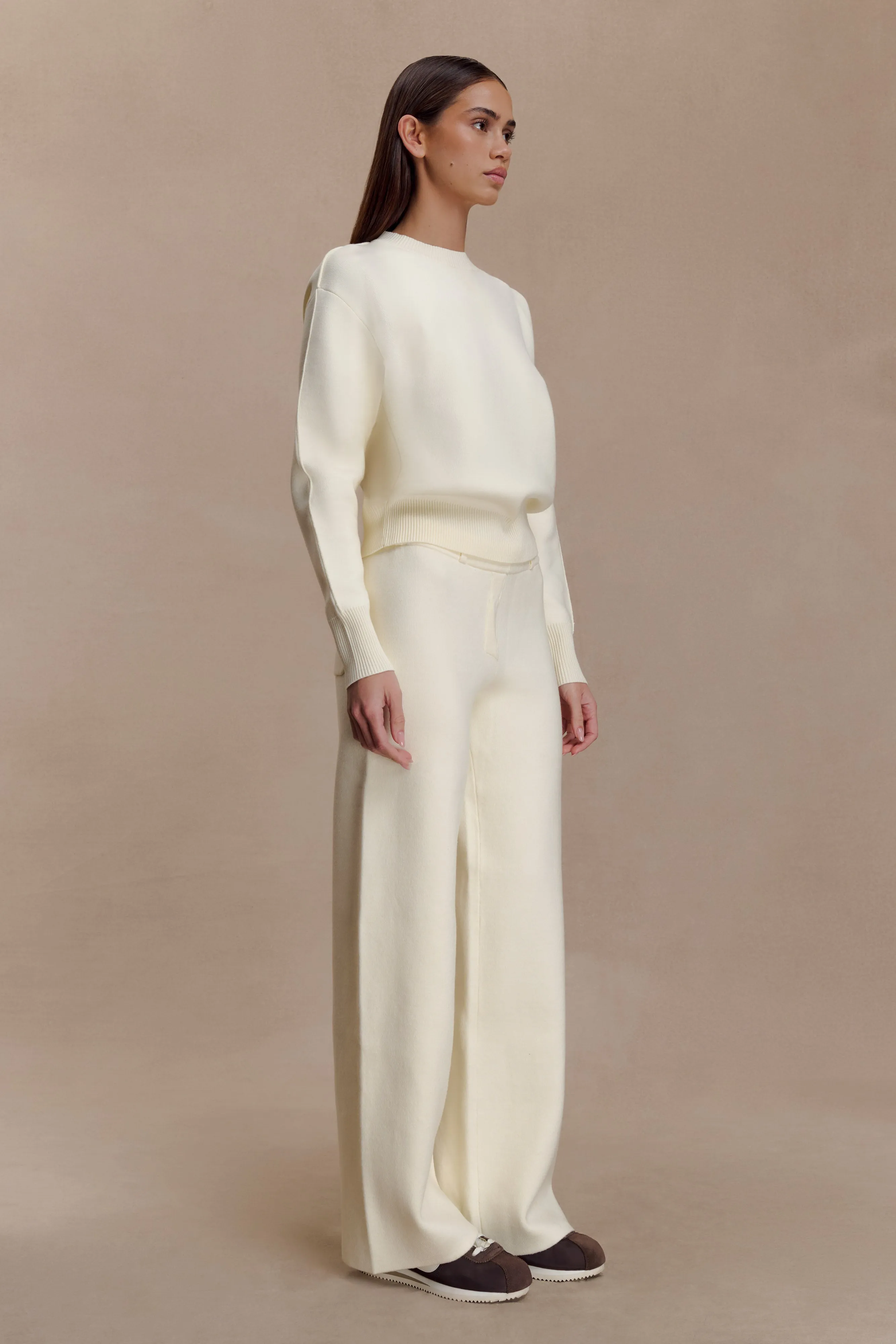 product mass produced efficiency Braxton Cozy Knit Jumper - Ivory