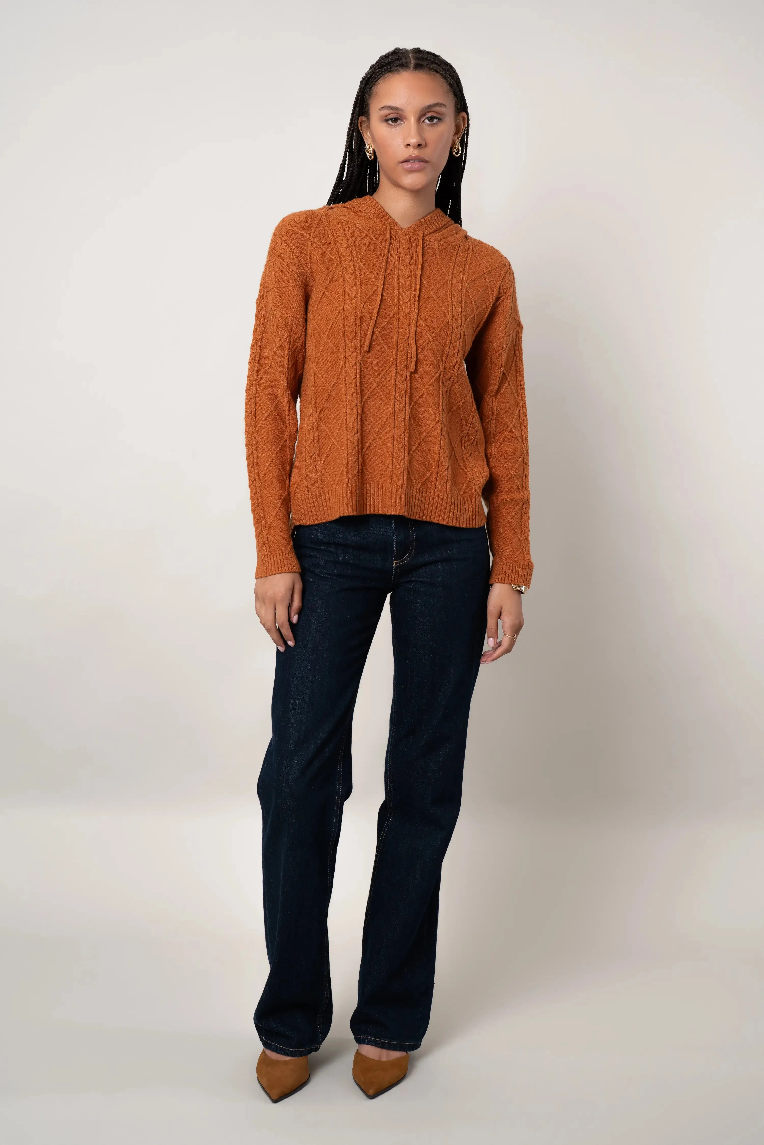 Practical product fringe edginess The Cable Diamond Hoodie