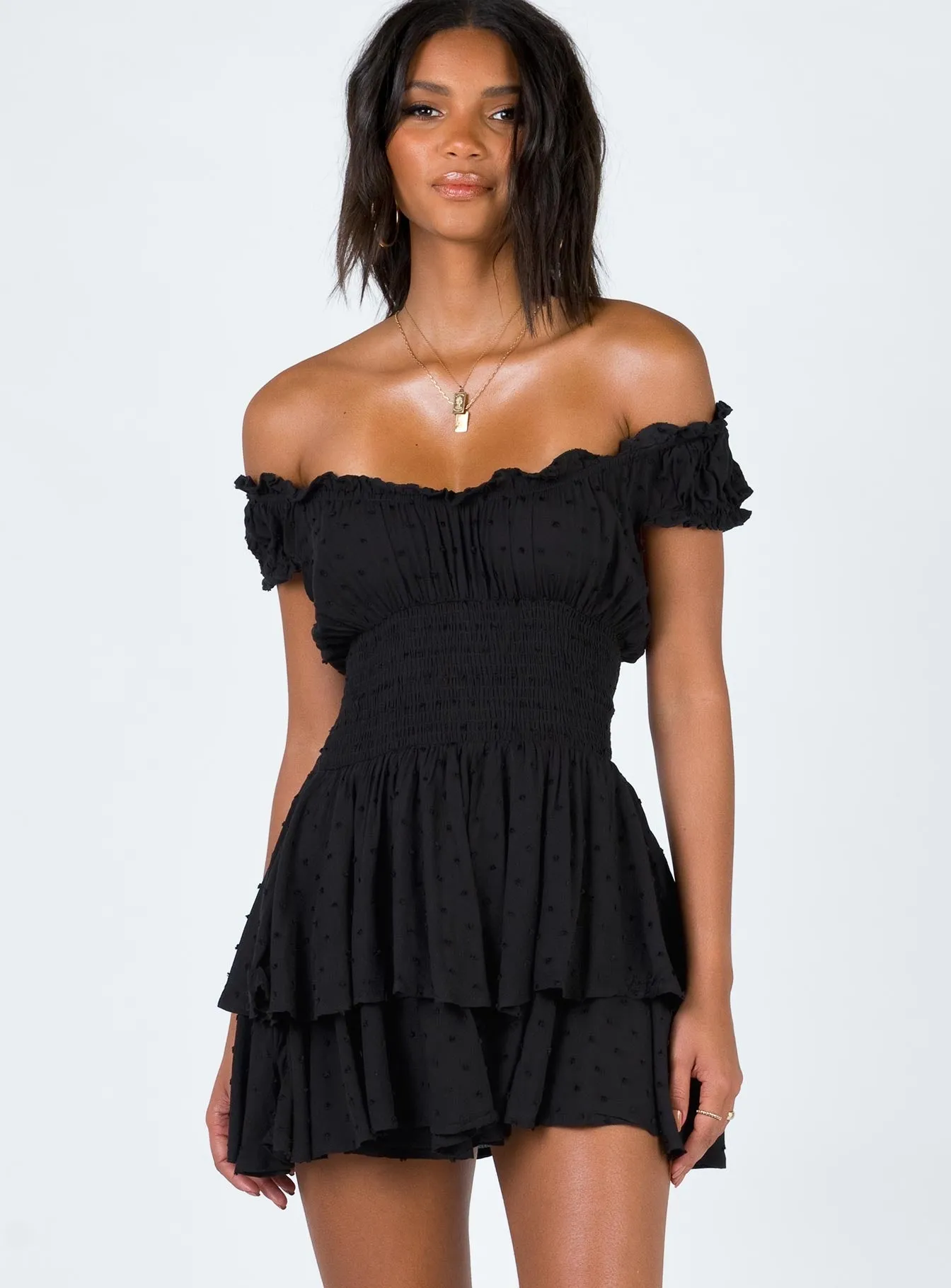 Seasonal Style Comfort waistband The Love Galore Playsuit Black