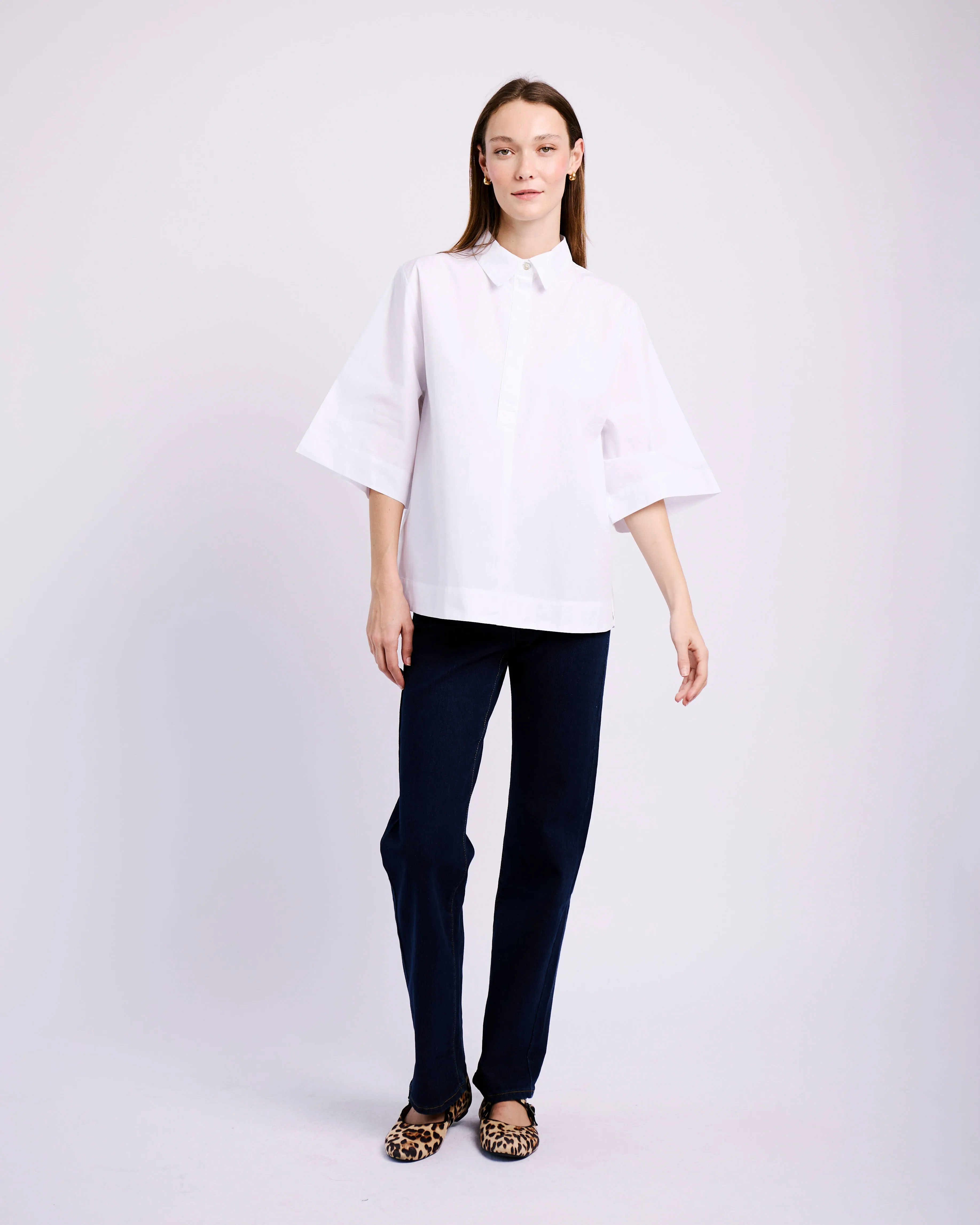 The Perfect Boxy Shirt in White Athletic Wear homecoming