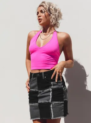 The Ragged Priest Resolute Skirt Charcoal High low hem Sleek Styling