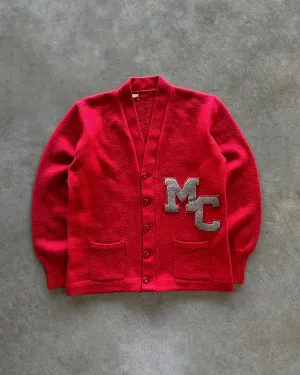 Drop Shoulder Design 1970s Letterman cardigan (L)