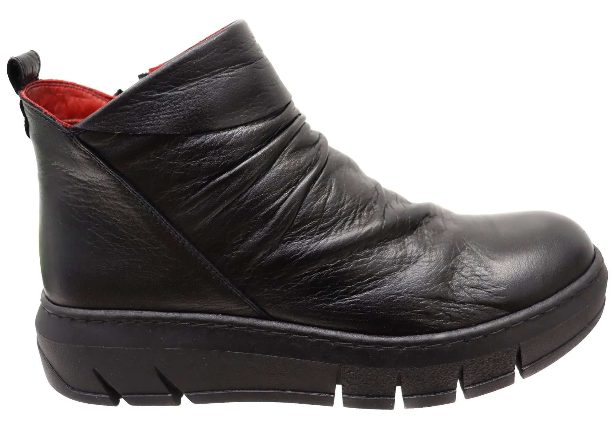 Orizonte Tempo Womens European Comfort Leather Ankle Boots Insulated Urban Traveler Slip Resistant Work Commute