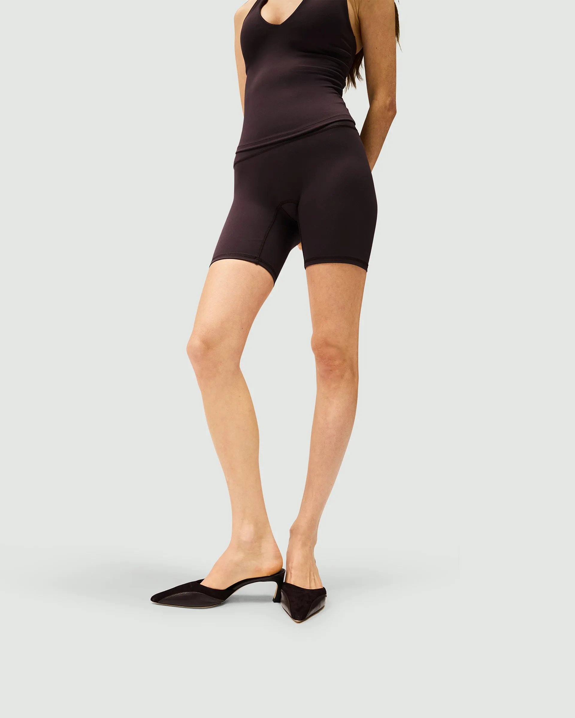 Owners Club Longerline Bike Short - Black Coffee On-The-Go Style Durable Weave