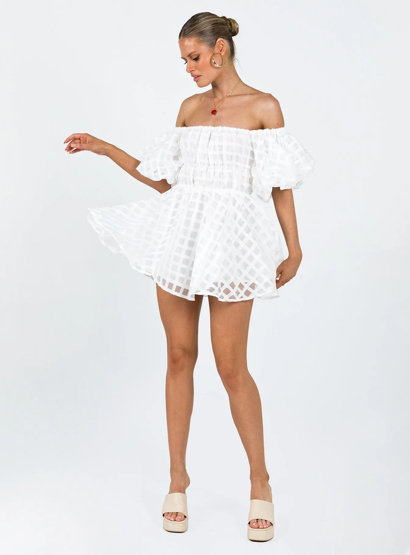 Wrinkle-Free-Finish Pascali Mini Dress White