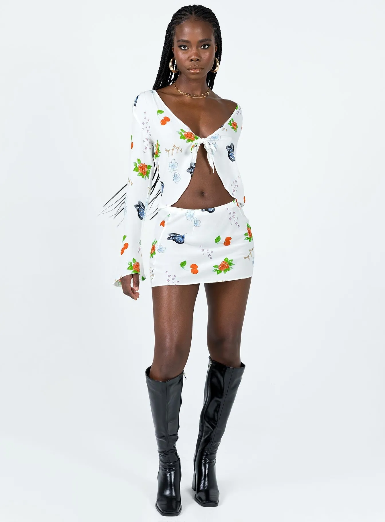 Drawn To You Mini Skirt Multi Athleisure Inspired