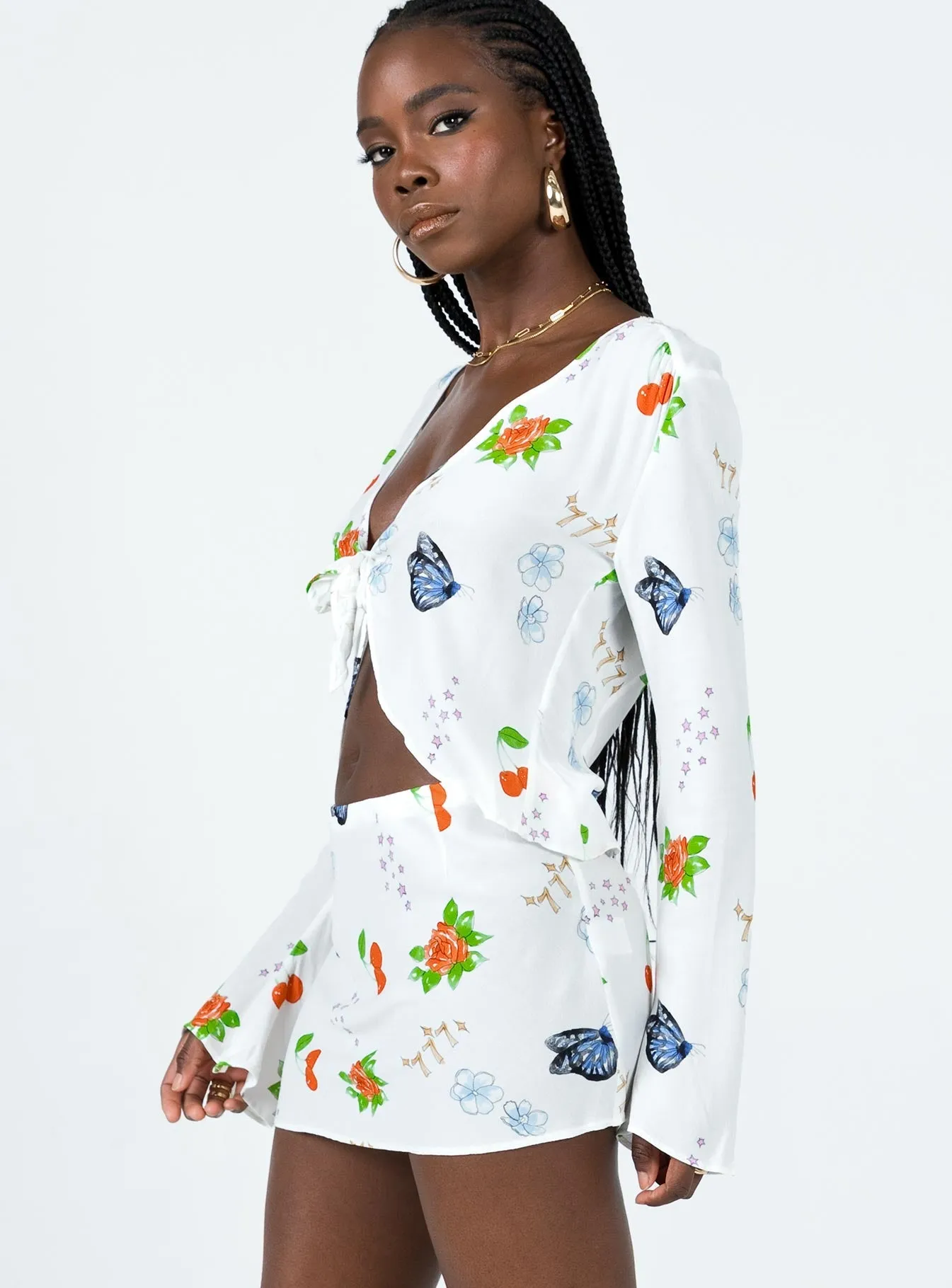 Autumn Stroll Quilted Texture Drawn To You Mini Skirt Multi