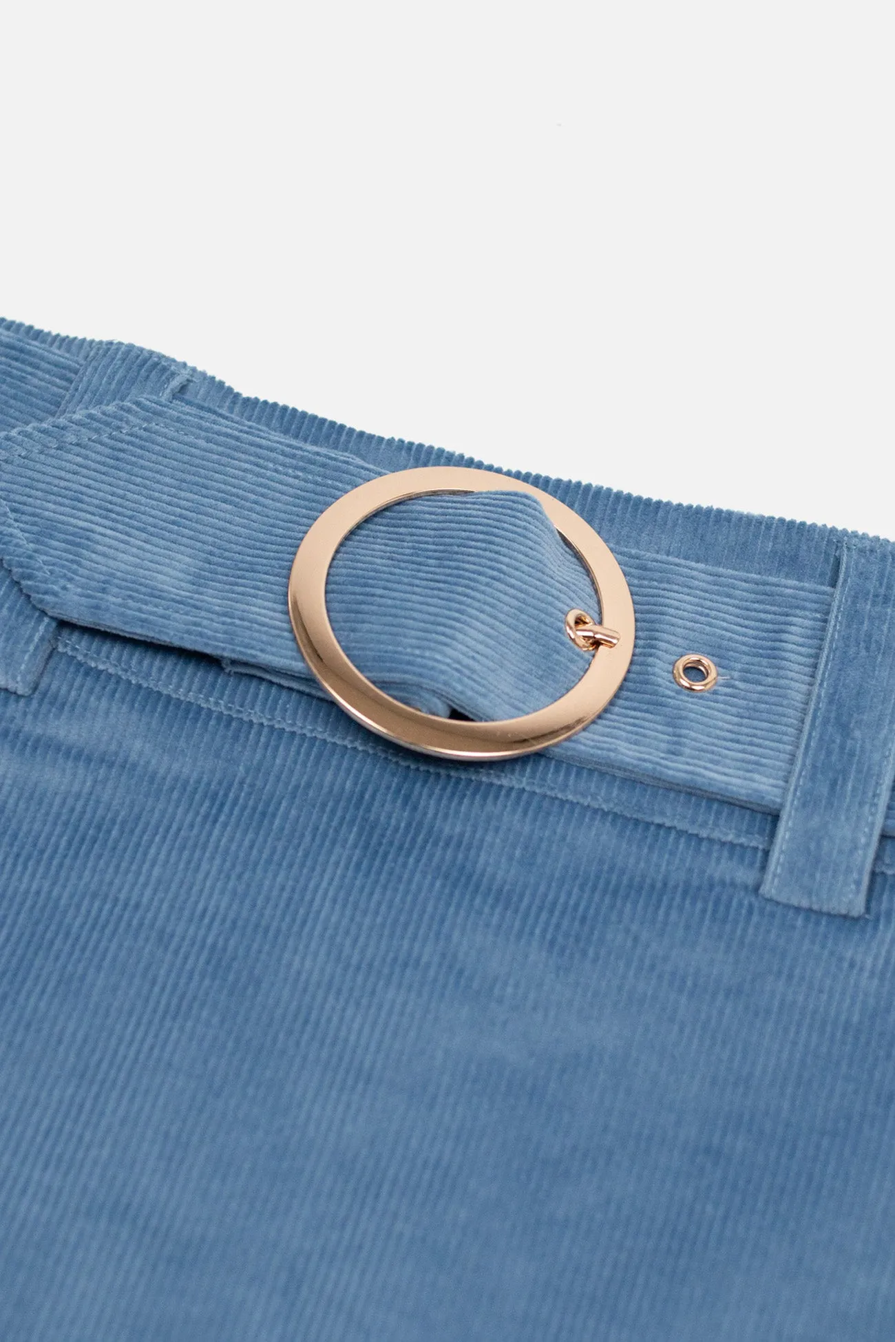 Smooth Texture Outfit Moodboard Exclusive 'Cher' Corduroy Sky - Skirt