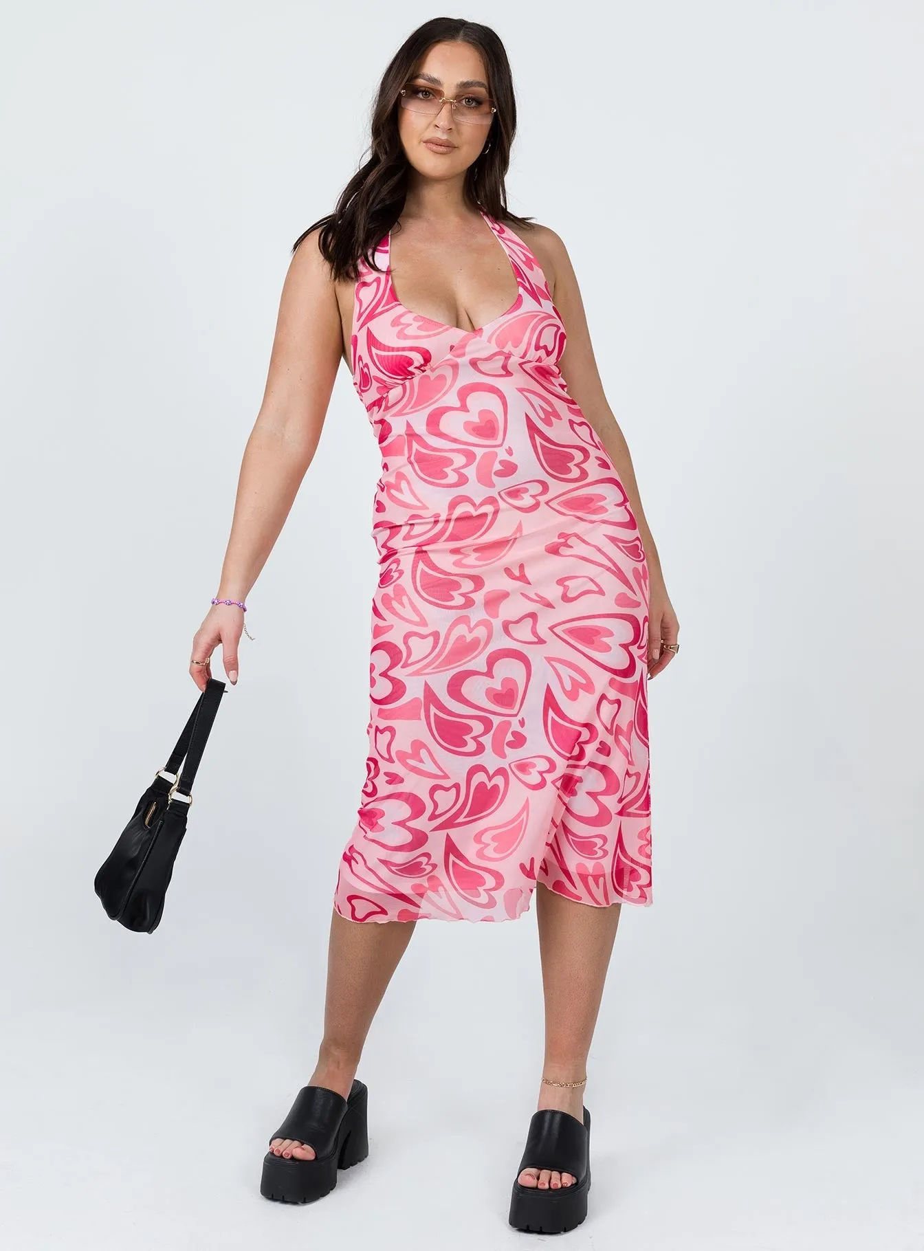 Smooth Feel Relaxed Finish Tiffany Midi Dress Pink