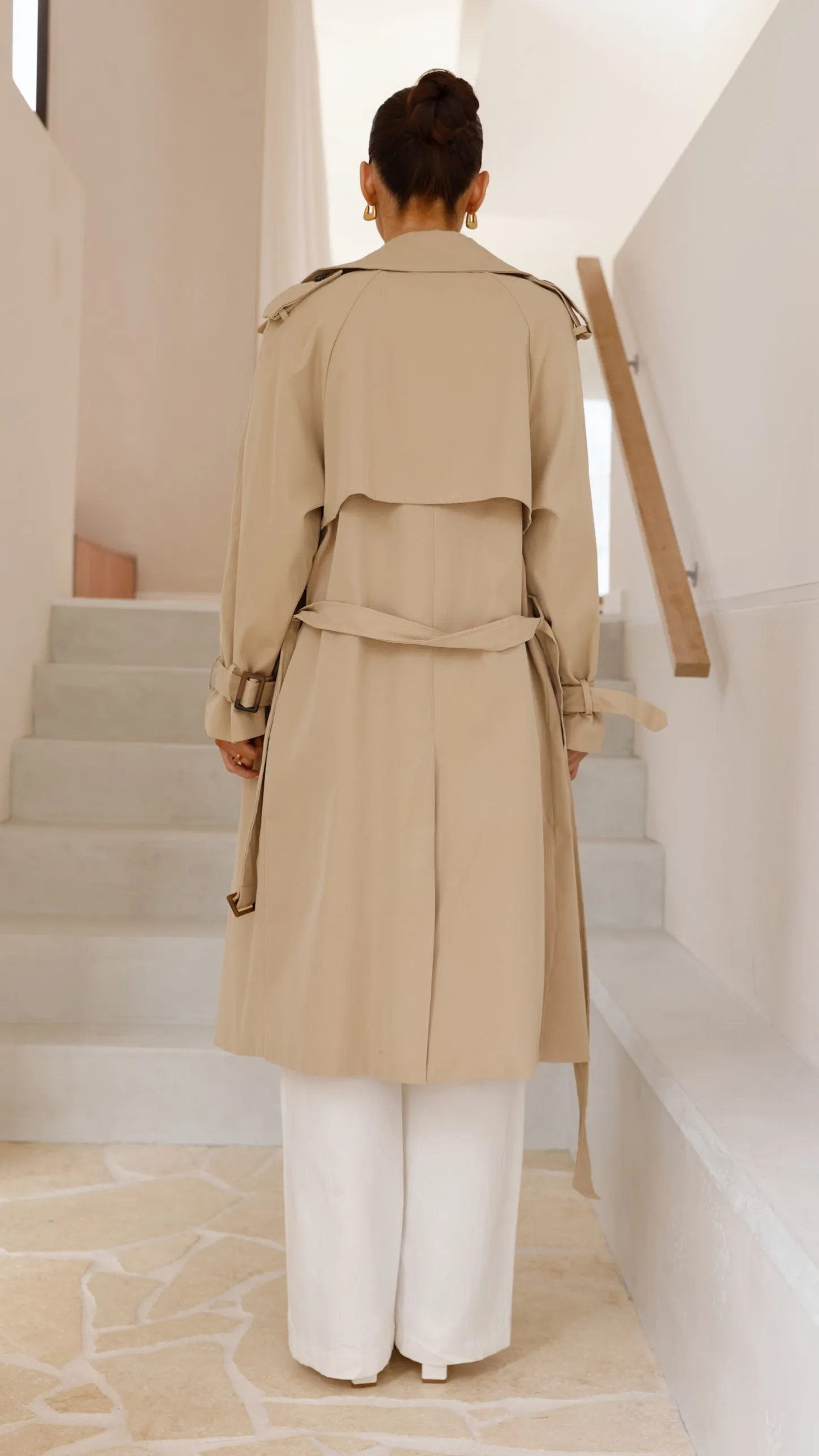 Lightweight Insulation Technology Samara Trench Coat - Beige