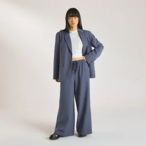 Relaxed-Fit Tailored Pants - Blue Quick Drying