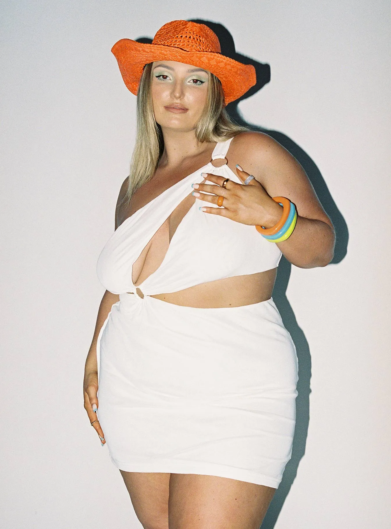 Comfortable Design Wear Airy Base Greater Power Mini Dress White Curve