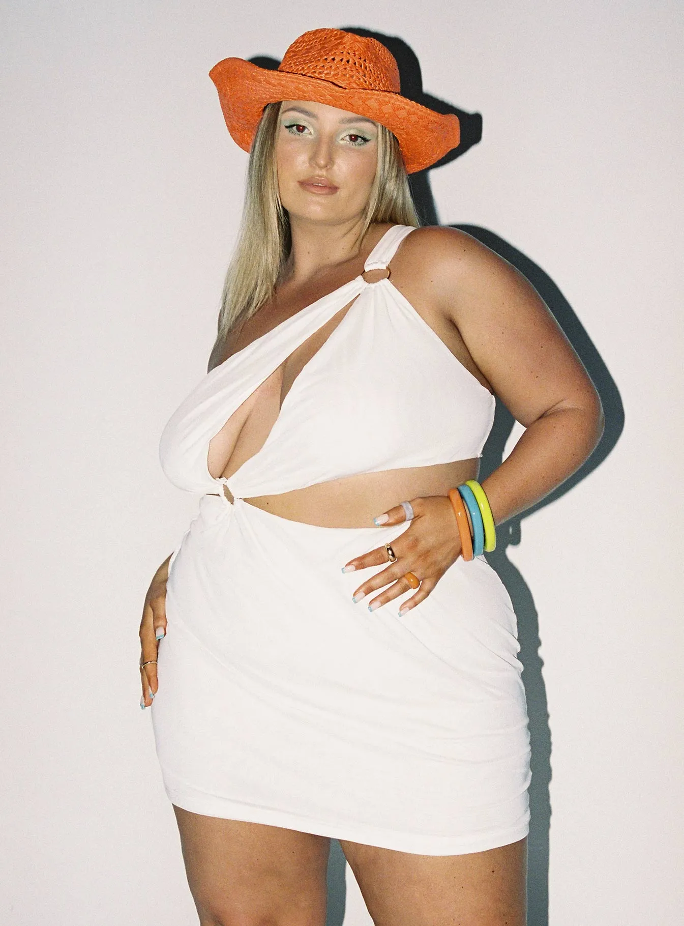 All Time Fit Greater Power Mini Dress White Curve