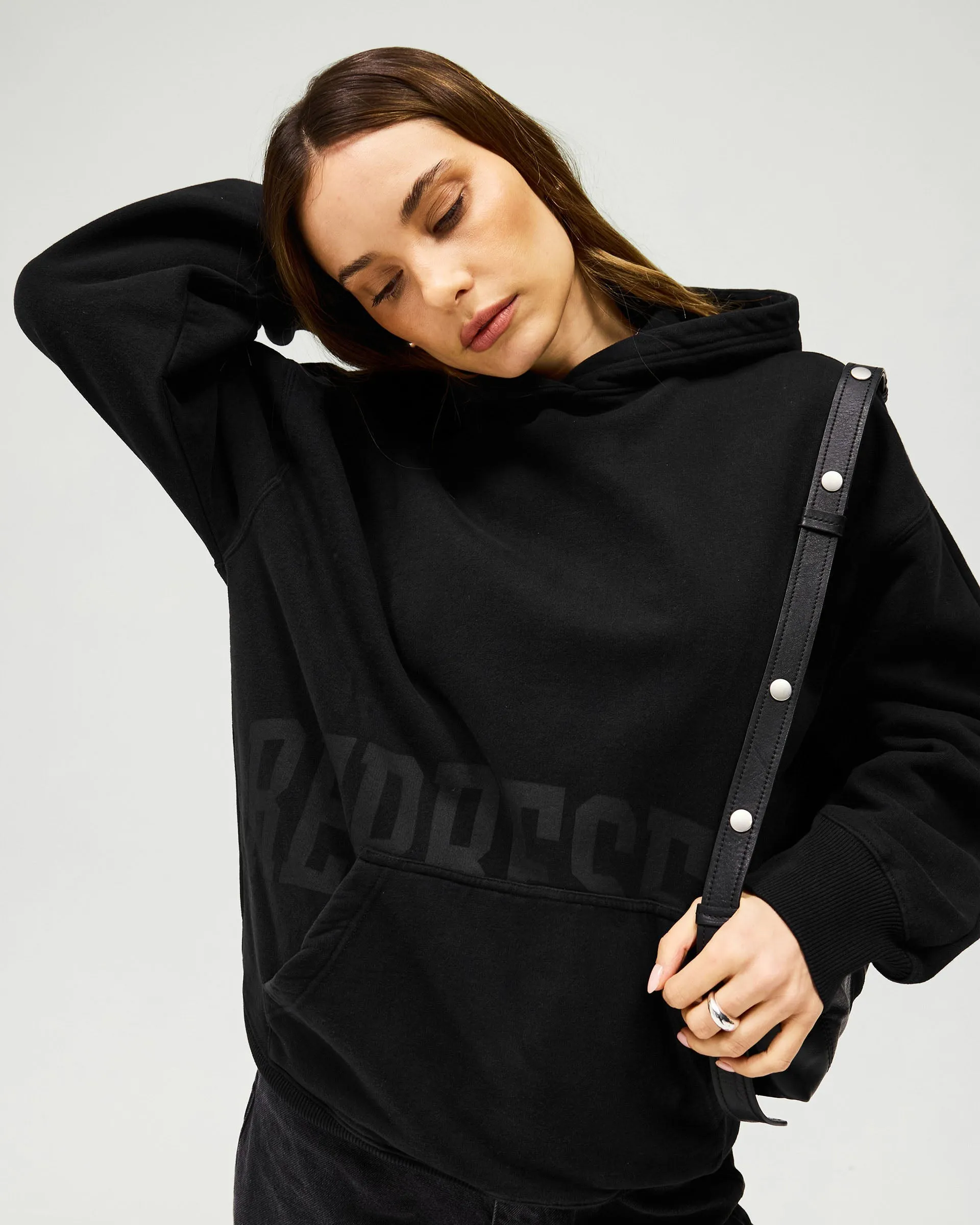 Boyfriend Graphic Hoodie - Black Coffee Relaxed Layer