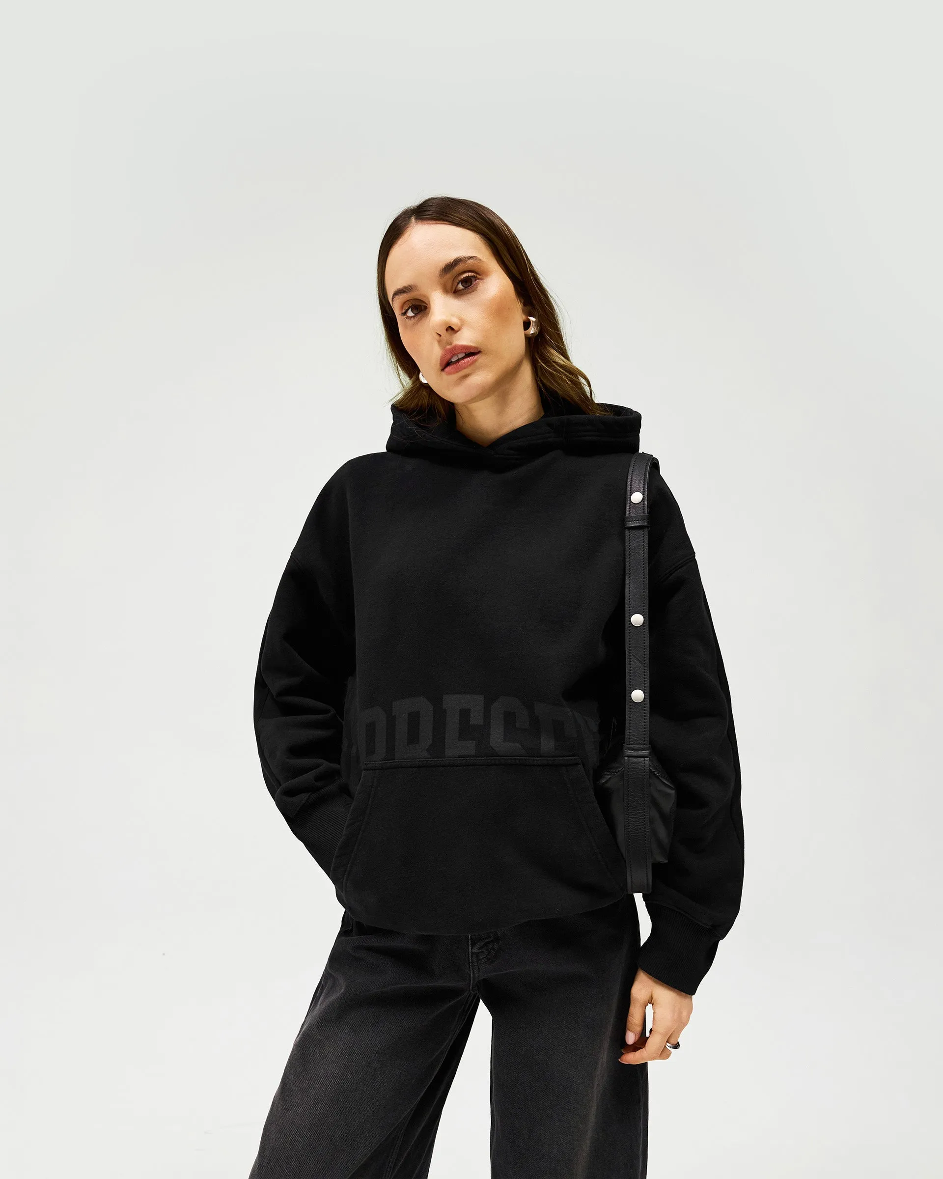 Boyfriend Graphic Hoodie - Black Coffee product high end luxury