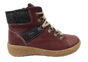 Cabello Comfort 7000-305 Womens European Comfort Leather Ankle Boots Waterproof Trail Exploration Shock Absorbing Daily Walks