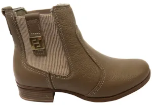 Pegada Carla Womens Low Heel Leather Ankle Boots Made In Brazil Protective Finish All Day Wear