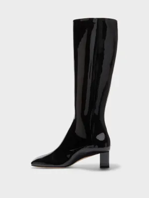 High Traction Protective Design Marty Patent Knee-High Boots