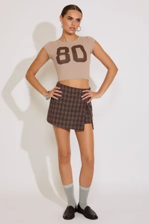 Comfy Stretch Fit NUMBER 80 GRAPHIC SHORT SLEEVE BABY TEE