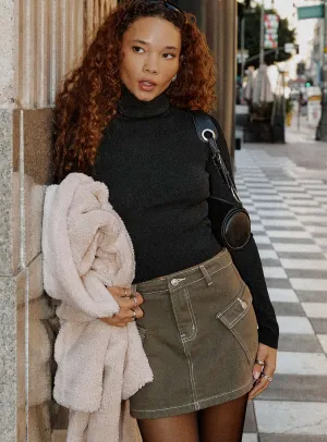 Travers Cargo Skirt Green Modest Wear Weekend Fashion