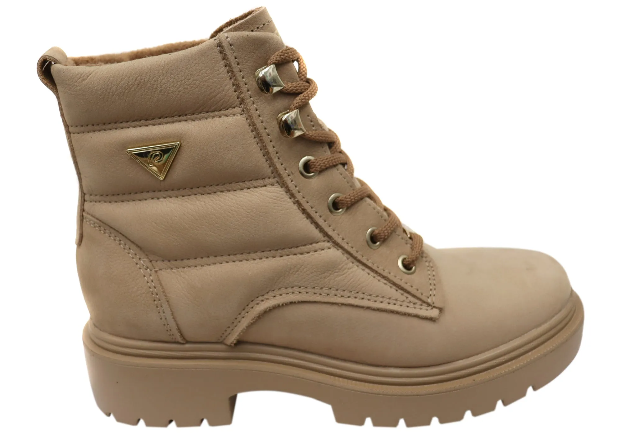 Waterproof Adventure Journey Pegada Continue Womens Brazilian Leather Platform Ankle Boots