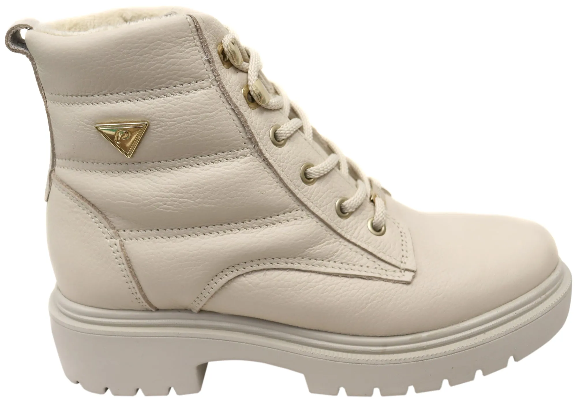 Pegada Continue Womens Brazilian Leather Platform Ankle Boots Flexible Shaft Design Protective Cushioning