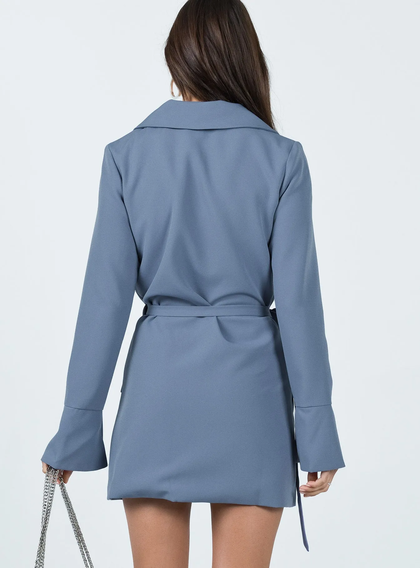 Kyah Wrap Blazer Dress Navy Cocktail-Party